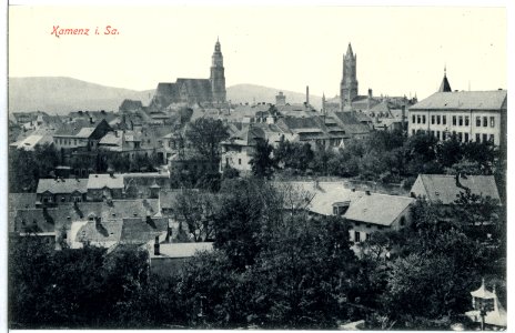 10874-Kamenz-1909-Blick auf Kamenz-Brück & Sohn Kunstverlag
