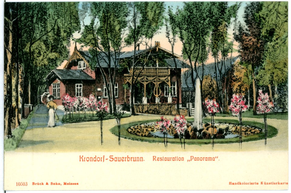 10503-Krond.Sauerbrunn-1908-Restauration "Panorama"-Brück & Sohn Kunstverlag