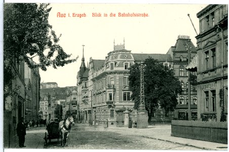 10771-Aue-1909-Bahnhofstraße-Brück & Sohn Kunstverlag