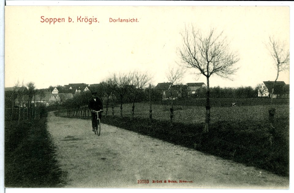 10759-Soppen-1909-Dorfansicht-Brück & Sohn Kunstverlag