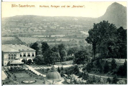 15057-Bilin-1912-Kurhaus - Anlagen und der Borschen-Brück & Sohn Kunstverlag