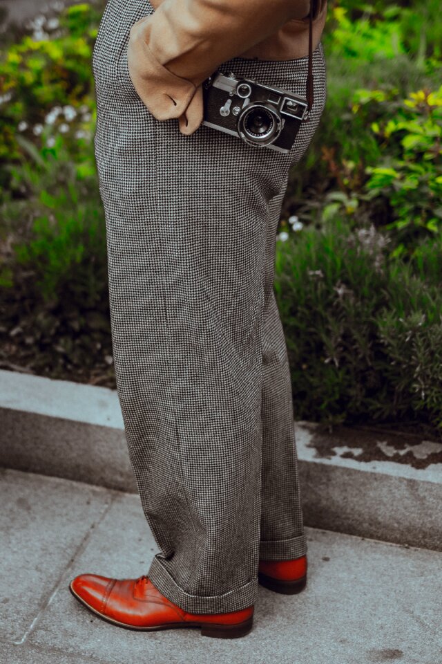 Fashion pants leather