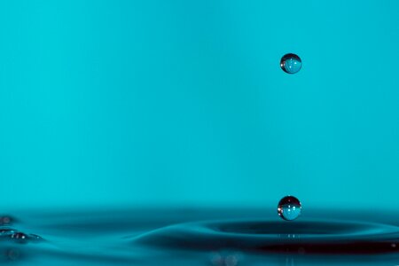 Macro blue drop water-drop