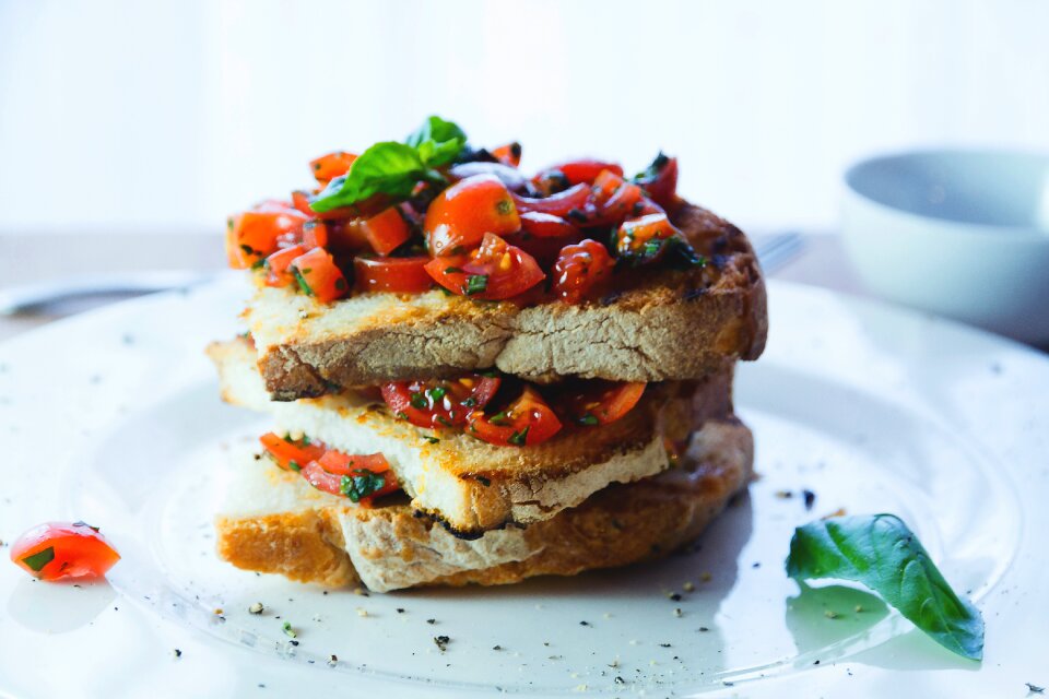 Epicurean snack bruschetta