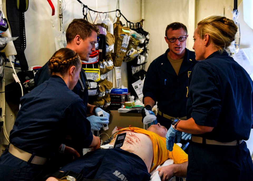 USS Hershel "Woody" Williams (ESB 4) Mass Casualty drill