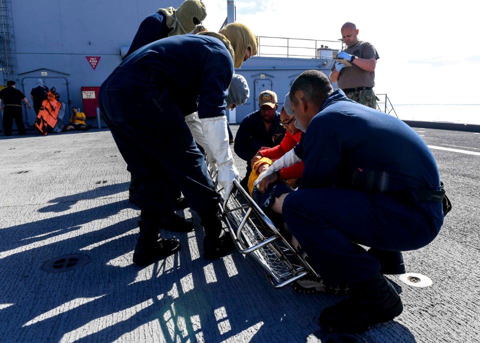 USS Hershel "Woody" Williams (ESB 4) Mass Casualty drill