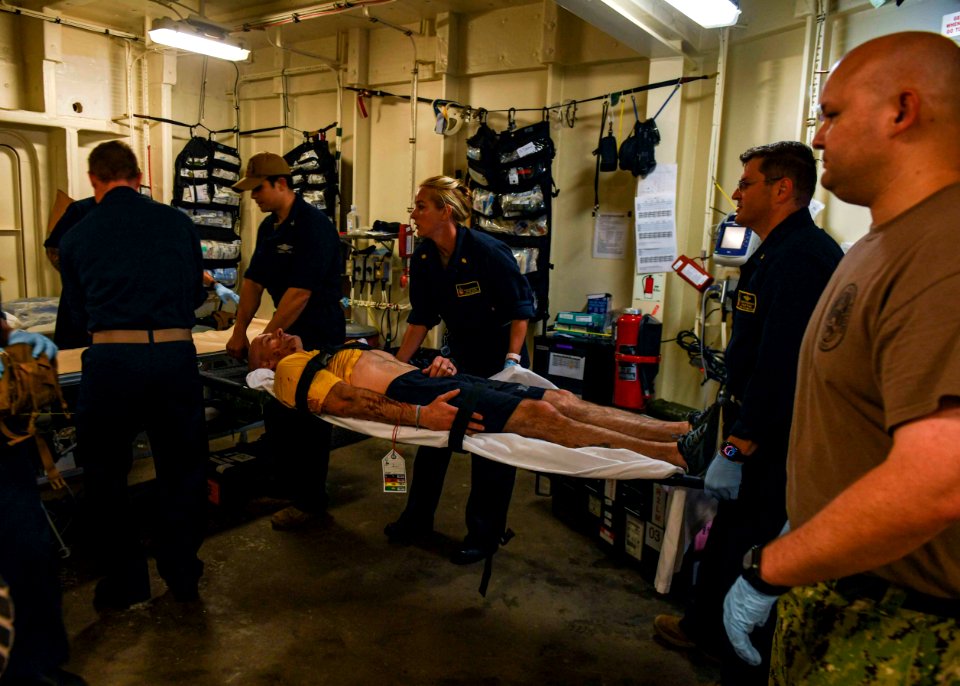 USS Hershel "Woody" Williams (ESB 4) Mass Casualty drill