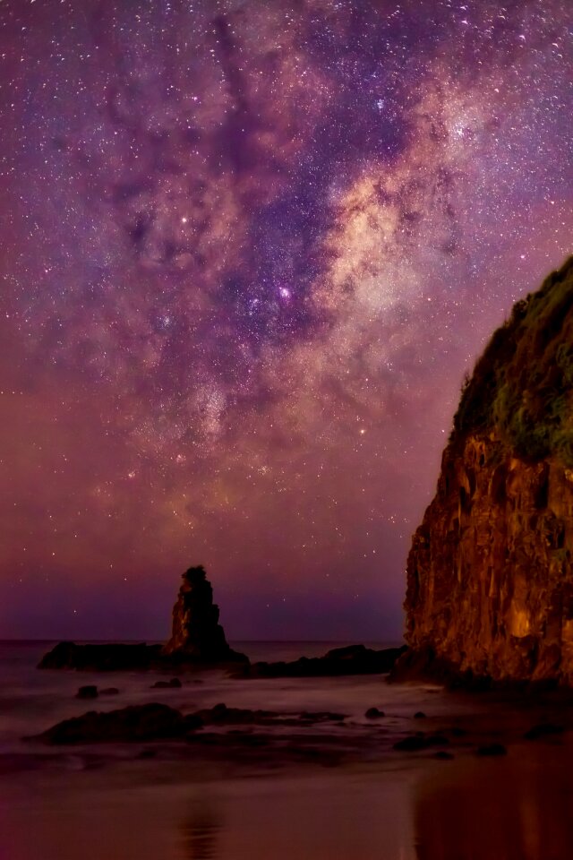 Milky way stars night