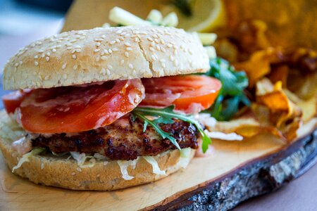 Meal lunch hamburger