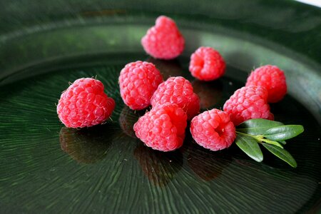 Fruit red ripe raspberries
