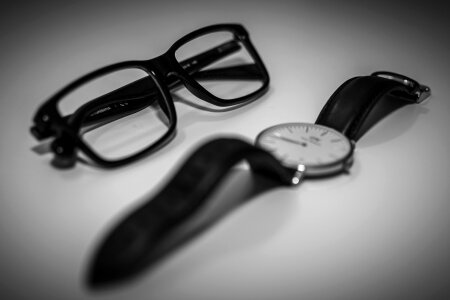 Accessories objects black and white photo