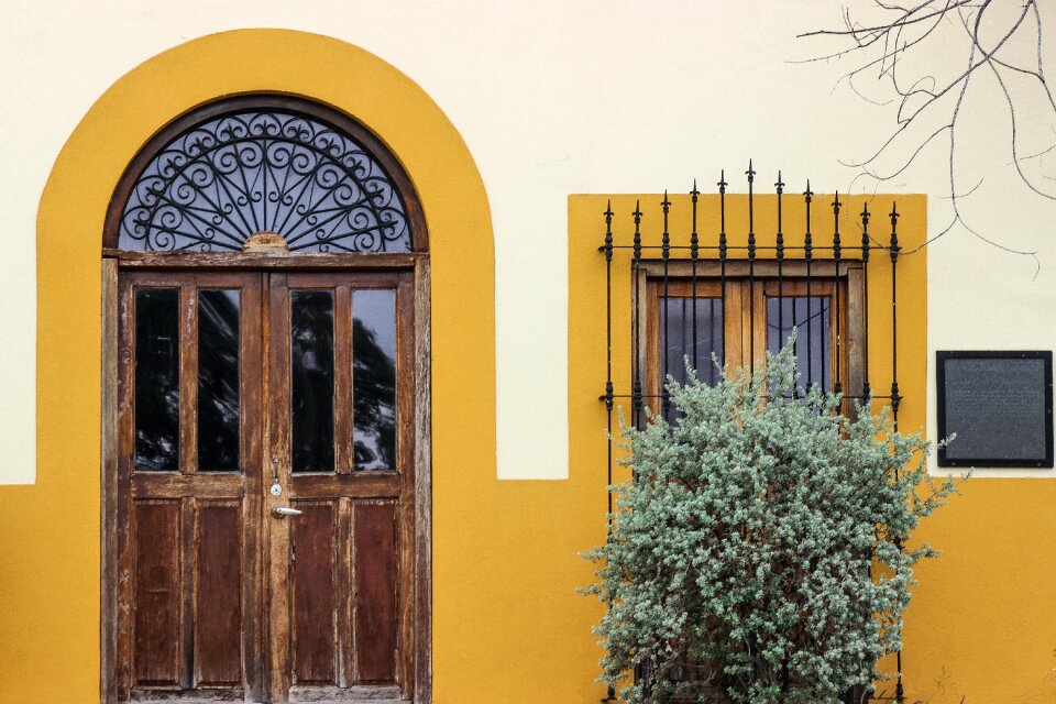 Entrance wood facade