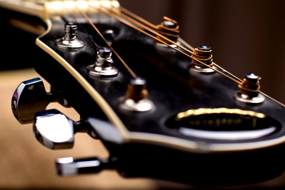 Large blur guitar neck