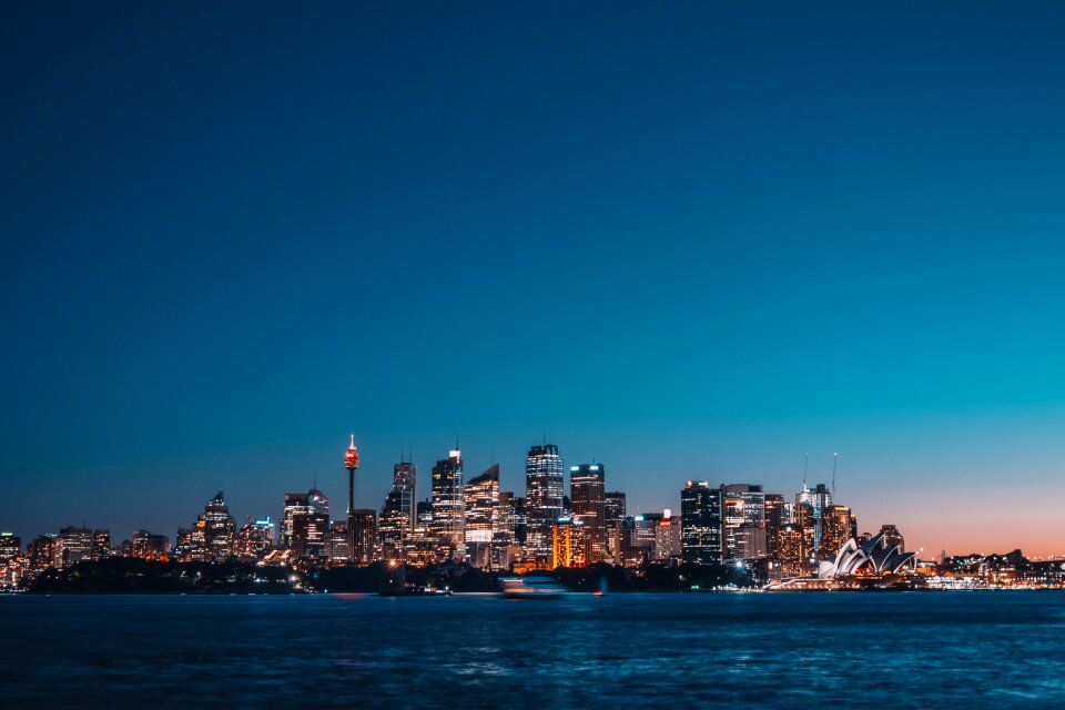 Water city skyline