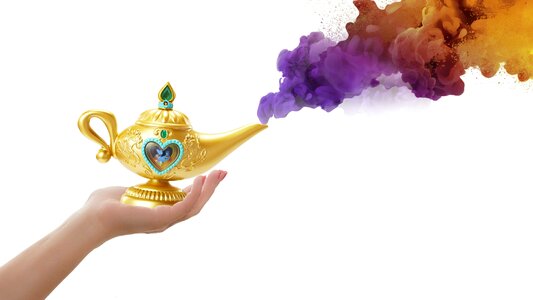Magic hand white background
