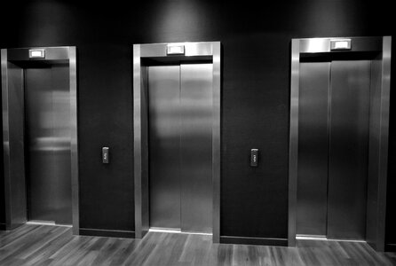 Building technology transport elevator door