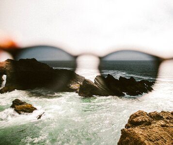 Sea waves rocks
