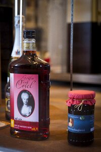 Benefit from brandy bottle
