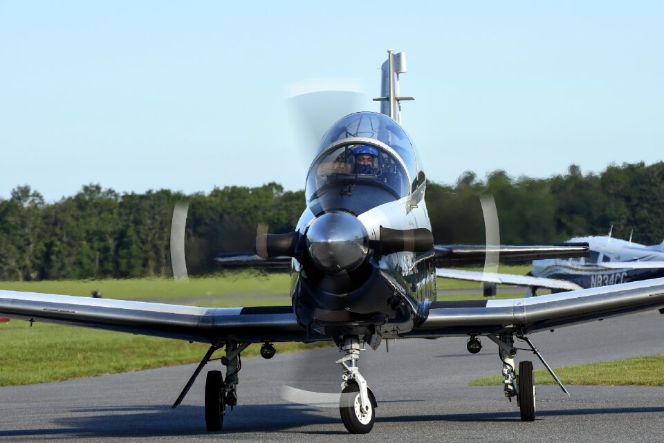 Aviation aircraft blue training