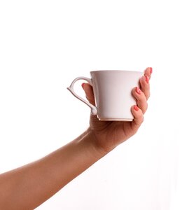 Hand breakfast white