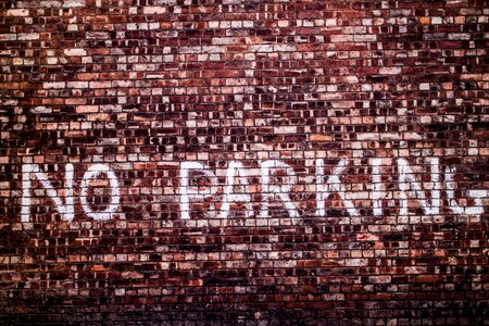 Parking wall brick photo