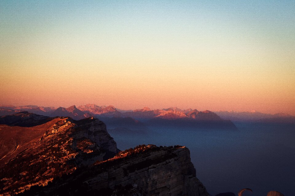 Peak mountain landscape photo