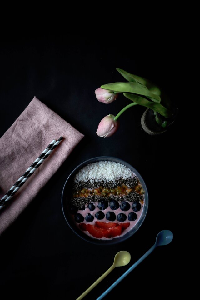 Straw food flower