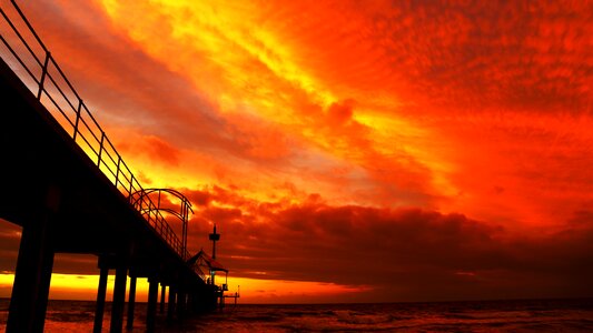 Clouds pier dock photo