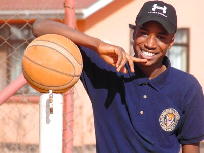 Young athlete training