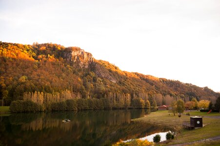 Fall pond mountain photo