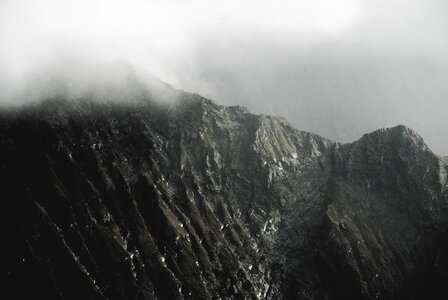 Mountains smoke fog photo