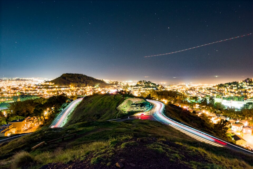 City lights road