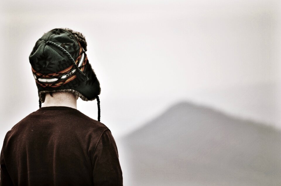 Guy back mountain