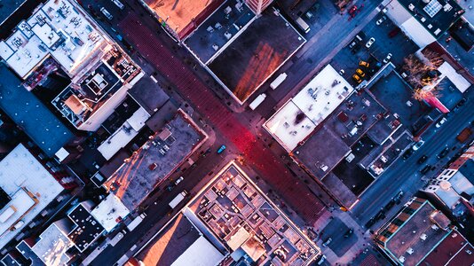 Road street buildings