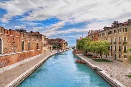 Architecture water channel at the court of photo