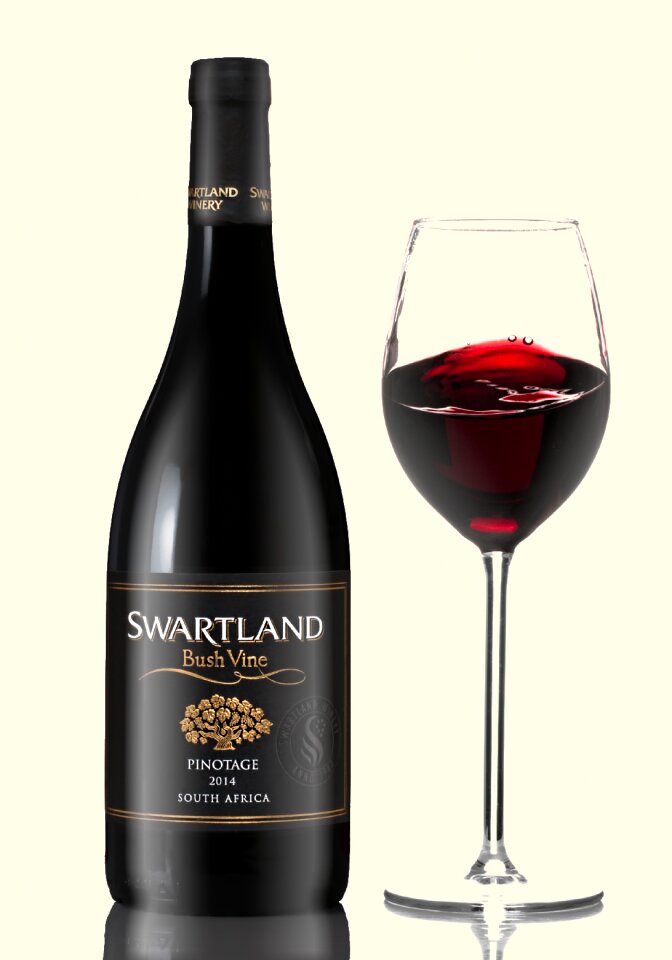 Glass bottle red wine