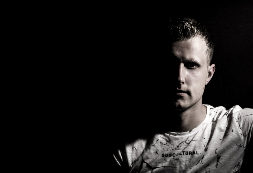 Man side view black portrait