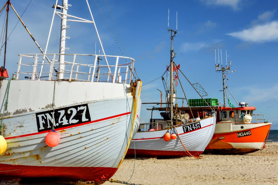 Denmark boat north sea beach