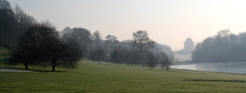 Mist landscape horizontal plane photo