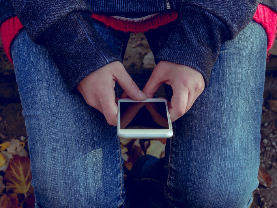 Cell phone texting hands