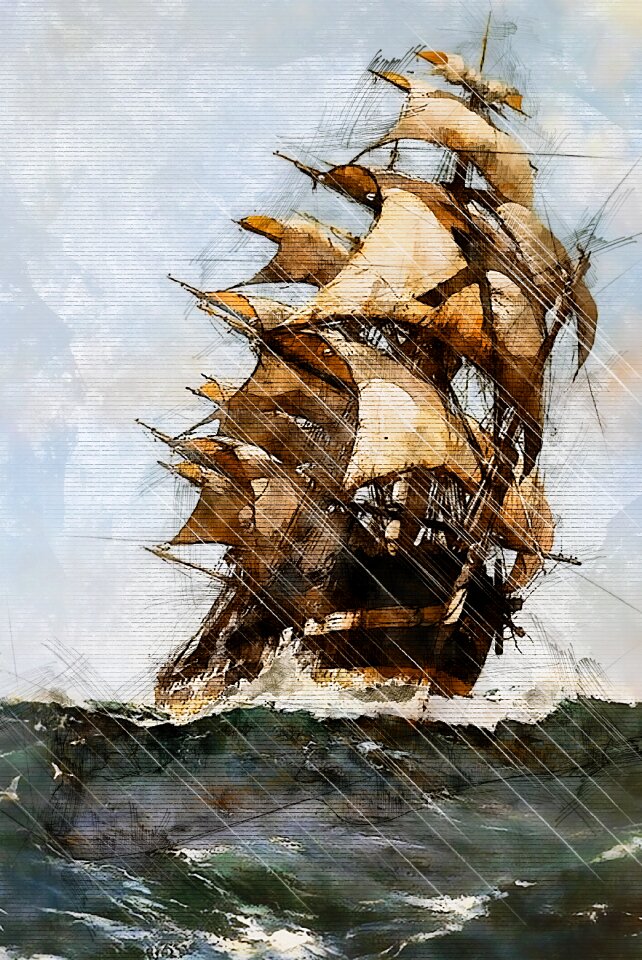 Sea sailboat transportation