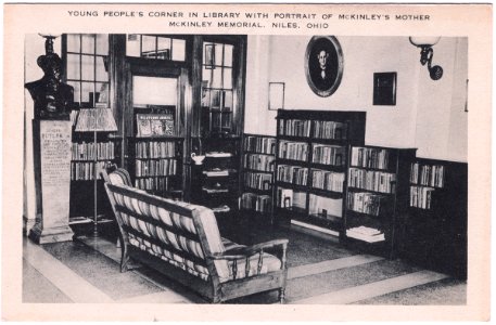 Young People's Corner in the Library with Portrait of McKi… photo