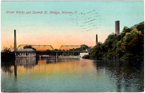 Water Works and Summit Street Bridge, Warren, Ohio (1910)