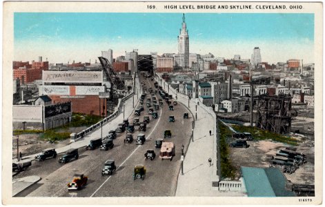 High Level Bridge and Skyline, Cleveland, Ohio (Date Unkno… photo