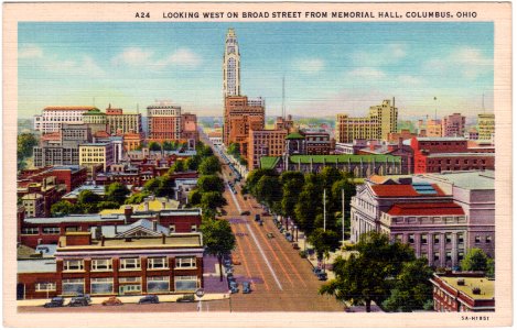 Looking West on Broad Street from Memorial Hall, Columbus,… photo