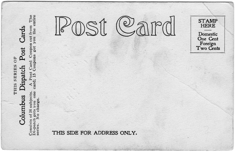 Back of Heart of Columbus Business Section, Columbus, Ohio…