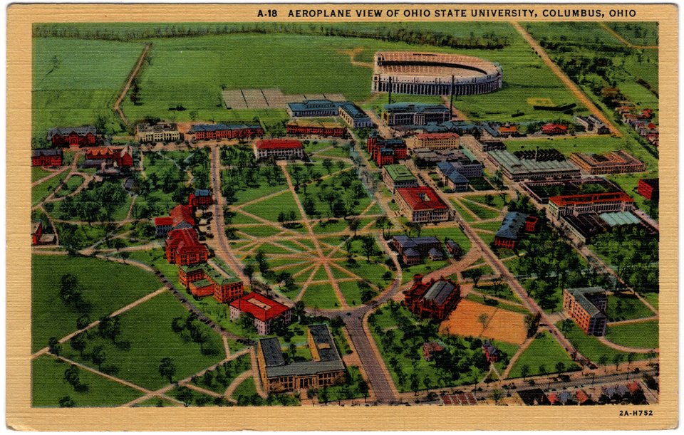 Aeroplane View of Ohio State University, Columbus, Ohio (D…