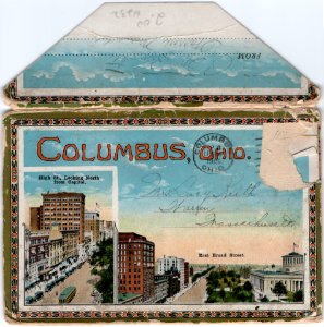 Cover of Columbus, Ohio Postcard Book (1915) photo