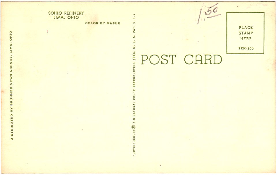 Back of Sohio Refinery, Lima, Ohio (Date Unknown)