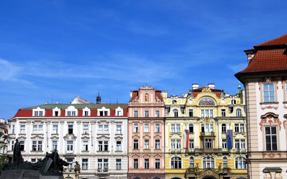 Prague old town buildings